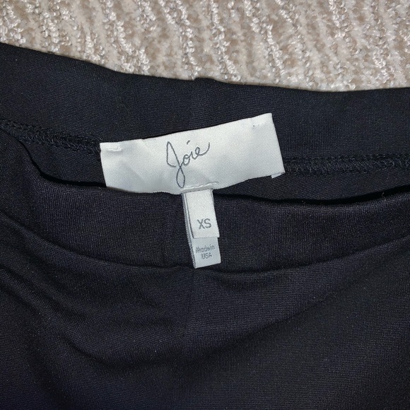 Black XS Joie leggings with leather strip on sides - Picture 2 of 3